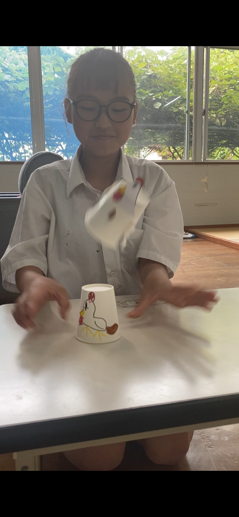 ぴょんぴょん紙コップを作ったよ！
