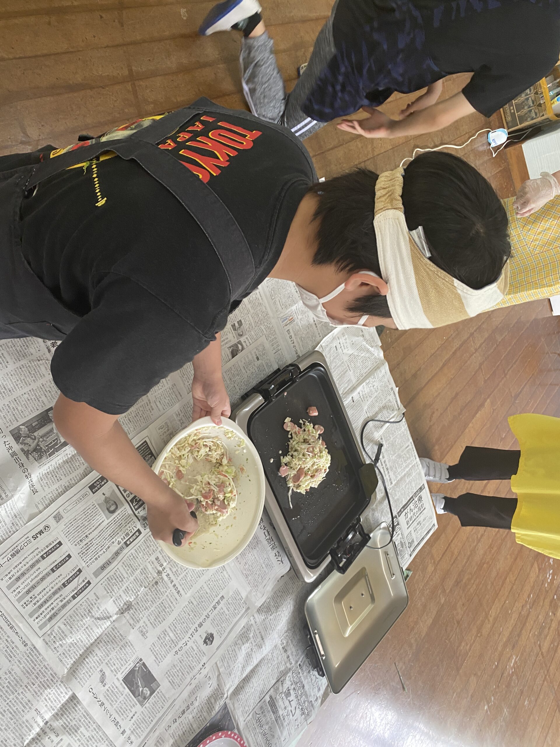 もんじゃ作りをしたよ!